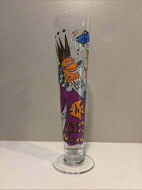 RARE VTG Ritzenhoff German Beer Glass/Pilsner 2001 Tim Davies Design